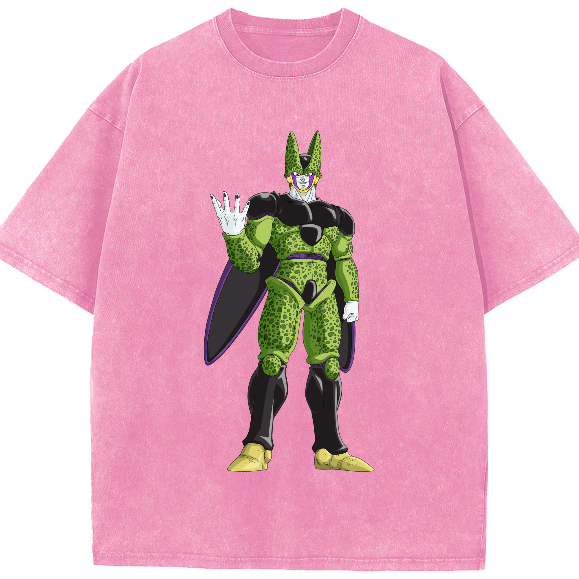（画像用） ドラゴンボール セル DRAGON BALL Cell 綿100% ヴィンテージ風 半袖Tシャツ（フロントプリント）